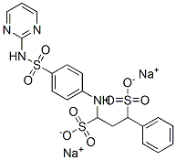 disodium 1-phenyl-3-[[4-[(2-pyrimidinylamino)sulphonyl]phenyl]amino]propane-1,3-disulphonate  Structure