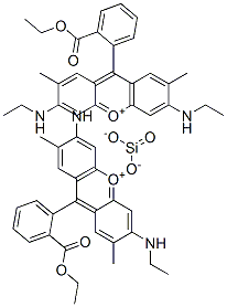 Xanthylium, 9-[2-(ethoxycarbonyl)phenyl]-3,6-bis(ethylamino)-2,7-dimethyl-, silicate Structure