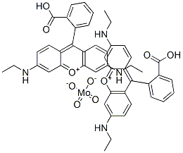 Xanthylium, 9-(2-carboxyphenyl)-3,6-bis(ethylamino)-, molybdate Structure