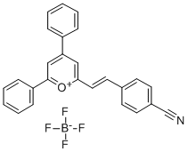 (E)-2-(2-(4-Cyanophenyl)ethenyl)-4,6-diphenylpyrriliumtetrafluoroborate Struktur