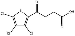 4-オキソ-4-(3,4,5-トリクロロ-2-チエニル)ブタン酸 化学構造式