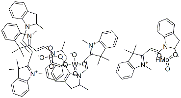 3H-Indolium, 2-[2-(2,3-dihydro-2-methyl-1H-indol-1-yl)ethenyl]-1,3,3-trimethyl-, molybdatetungstatephosphate|