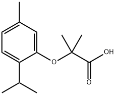 2-(2-ISOPROPYL-5-METHYL-PHENOXY)-2-METHYL-PROPIONIC ACID 化学構造式