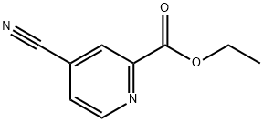 4-シアノピリジン-2-カルボン酸エチル 化学構造式
