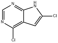 4,6-dichloro-7H-pyrrolo[2,3-d]pyrimidine 化学構造式