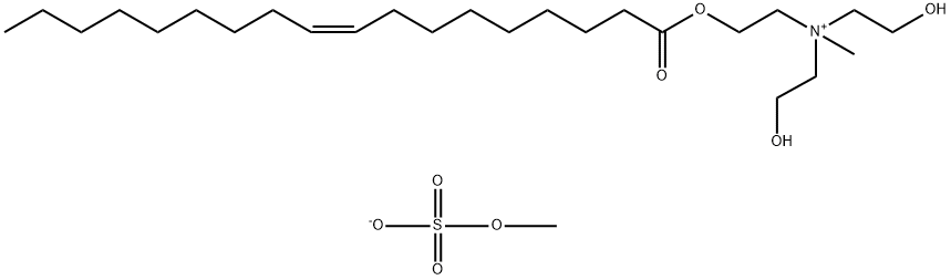 N,N-ビス(2-ヒドロキシエチル)-N-メチル-2-[[(Z)-1-オキソ-9-オクタデセニル]オキシ]エタンアミニウム・(硫酸メチル)アニオン 化学構造式