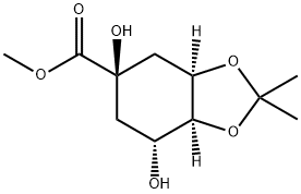 1,3-Benzodioxole-5-carboxylic acid, hexahydro-5,7-dihydroxy-2,2-dimethyl-, methyl ester, (3aR,5R,7R,7aS)- Structure