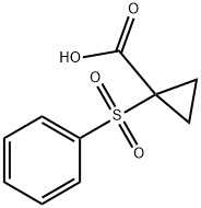 1-(phenylsulfonyl)cyclopropanecarboxylic acid 化学構造式