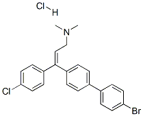 (E)-3-(4'-bromo[1,1'-biphenyl]-4-yl)-3-(4-chlorophenyl)-N,N-dimethylallylamine hydrochloride Struktur