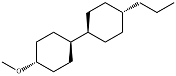trans,trans-4-メトキシ-4'-プロピル-1,1'-ビシクロヘキシル 化学構造式