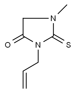3-烯丙基-1-甲基-2-硫代咪唑啉-4-酮 结构式