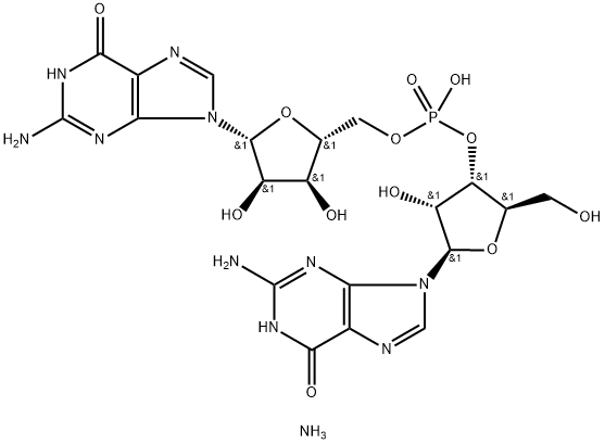 Guanosine, guanylyl-(3'->5')-, monoammonium salt Struktur