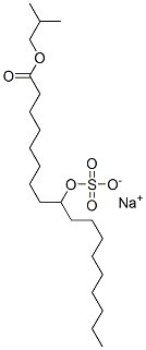 sodium 1-(2-methylpropyl) 9-(sulphooxy)octadecanoate Struktur