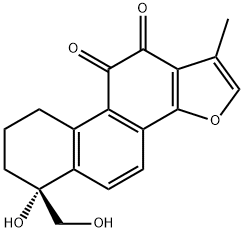 (6S)-6,7,8,9-テトラヒドロ-6-ヒドロキシ-6-ヒドロキシメチル-1-メチルフェナントロ[1,2-b]フラン-10,11-ジオン 化学構造式