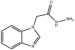 (1H-ベンゾイミダゾール-1-イル)アセトヒドラジド 化学構造式