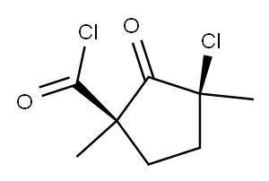 Cyclopentanecarbonyl chloride, 3-chloro-1,3-dimethyl-2-oxo-, trans- (9CI) 结构式