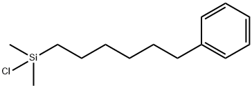 6-フェニルヘキシルジメチルクロロシラン 化学構造式