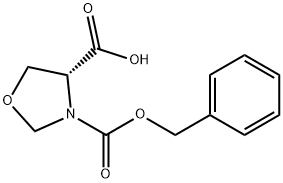 (R)-(+)-3-(Benzyloxycarbonyl)-4-oxazolidinecarboxylic acid Structure