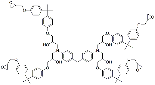 1,1',1'',1'''-[methylenebis(p-phenylenenitrilo)]tetrakis[3-[4-[1-methyl-1-[4-(oxiranylmethoxy)phenyl]ethyl]phenoxy]propan-2-ol]|