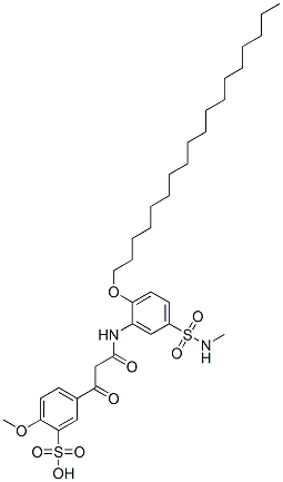 2-methoxy-5-[3-[[5-[(methylamino)sulphonyl]-2-(octadecyloxy)phenyl]amino]-1,3-dioxopropyl]benzenesulphonic acid|