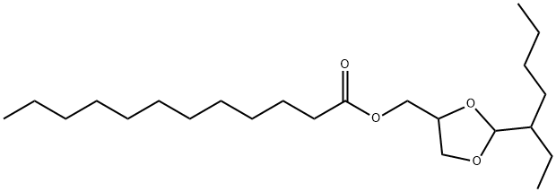 [2-(1-ethylpentyl)-1,3-dioxolan-4-yl]methyl laurate 结构式