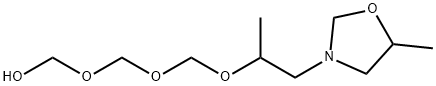 (((1-Methyl-2-(5-methyl-3-oxazolidinyl)ethoxy)methoxy)methoxy)methanol Structure