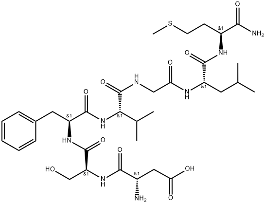 ASP-SER-PHE-VAL-GLY-LEU-MET-NH2, 97559-35-8, 结构式