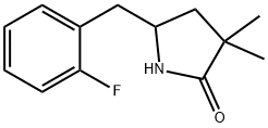 5-((2-Fluorophenyl)methyl)-3,3-dimethyl-2-pyrrolidinone Struktur