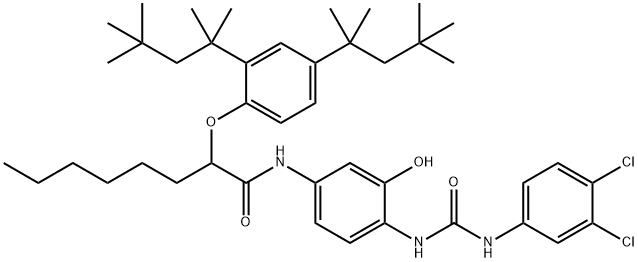 2-[2,4-Bis(1,1,3,3-tetramethylbutyl)phenoxy]-N-[4-[3-(3,4-dichlorophenyl)ureido]-3-hydroxyphenyl]octanamide|