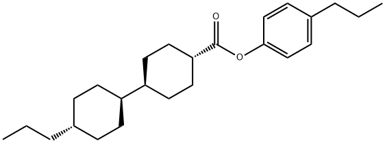 4-Propylphenyl trans(trans)-4'-propyl-1,1'-bicyclohexyl-4-carboxylate Struktur