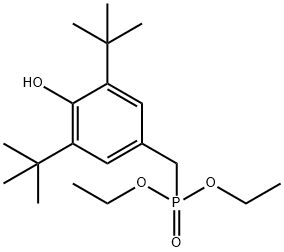 3,5-ジ-tert-ブチル-4-ヒドロキシベンジルホスホン酸 ジエチル 化学構造式