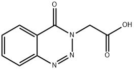 (4-オキソ-1,2,3-ベンゾトリアジン-3(4H)-イル)酢酸 化学構造式