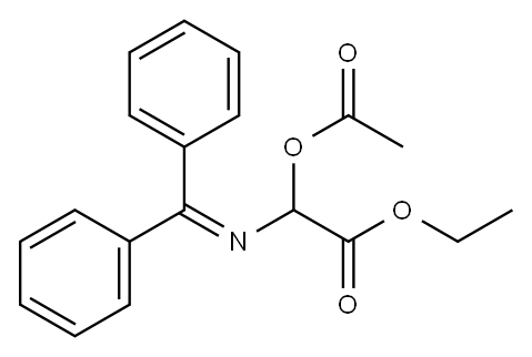 2-ACETOXY-N-(DIPHENYLMETHYLENE)GLYCINE ETHYL ESTER Struktur