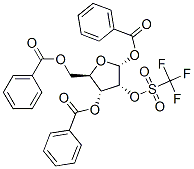 1,3,5-三-O-苯甲酰基-2-O-(三氟甲磺酰基)-Α-D-呋喃核糖 结构式