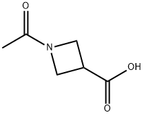 1-乙酰基-3-氮杂环丁烷羧酸 结构式