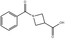 1-苯甲酰基-3-氮杂环丁烷羧酸, 97639-63-9, 结构式