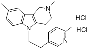 2,3,4,5-Tetrahydro-2,8-dimethyl-5-[2-(6-methyl-3-pyridyl)ethyl]-1H-pyrido[4,3-b]indole dihydrochloride|2,3,4,5-四氢-2,8-二甲基-5-[2-(6-甲基-3-吡啶基)乙基]-1H-吡啶并[4,3-B]吲哚二盐酸盐