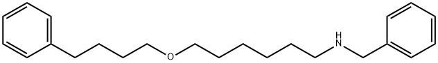 [6-(4-フェニルブトキシ)ヘキシル]ベンジルアミン 化学構造式