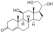 4-Pregnene-11beta,20alpha,21-triol-3-one 结构式