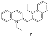 1-エチル-2-[[(1-エチル-1,2-ジヒドロキノリン)-2-イリデン]メチル]キノリニウム·ヨージド 化学構造式