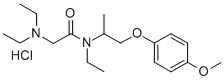 Acetamide, 2-(diethylamino)-N-ethyl-N-(1-(p-methoxyphenoxy)-2-propyl)- , hydrochloride,97702-95-9,结构式