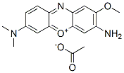 3-amino-7-(dimethylamino)-2-methoxyphenoxazin-5-ium acetate Structure