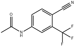 4-シアノ-3-(トリフルオロメチル)アセトアニリド 化学構造式