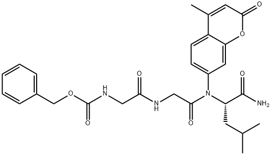Z-GLY-GLY-LEU-AMC 化学構造式