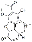 3-Methoxy-14-acetoxy-17-methyl-4,5α-epoxy-7,8-didehydromorphinan-6-one 结构式