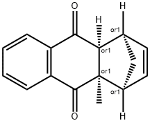 (1R,4S,4AR,9AS)-REL-1,4,4A,9A-テトラヒドロ-4A-メチル-1,4-メタノアントラセン-9,10-ジオン 化学構造式