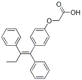 [4-[(Z)-1,2-ジフェニル-1-ブテニル]フェノキシ]酢酸 化学構造式