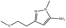 1H-Pyrazol-5-amine,  3-(2-methoxyethyl)-1-methyl- Structure