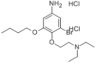 3-Bromo-5-butoxy-beta-(diethylamino)-p-phenetidine dihydrochloride Structure