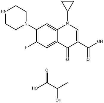 Ciprofloxacin lactate Structure